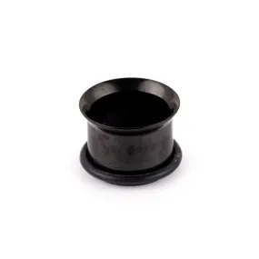 1/2 Gauge Black Single Flared Earlet with O-Ring