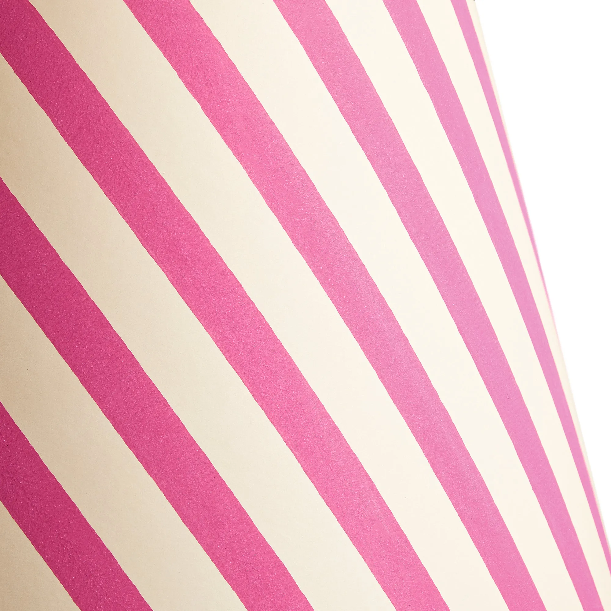 16cm empire shade in hot pink stripes hand painted card