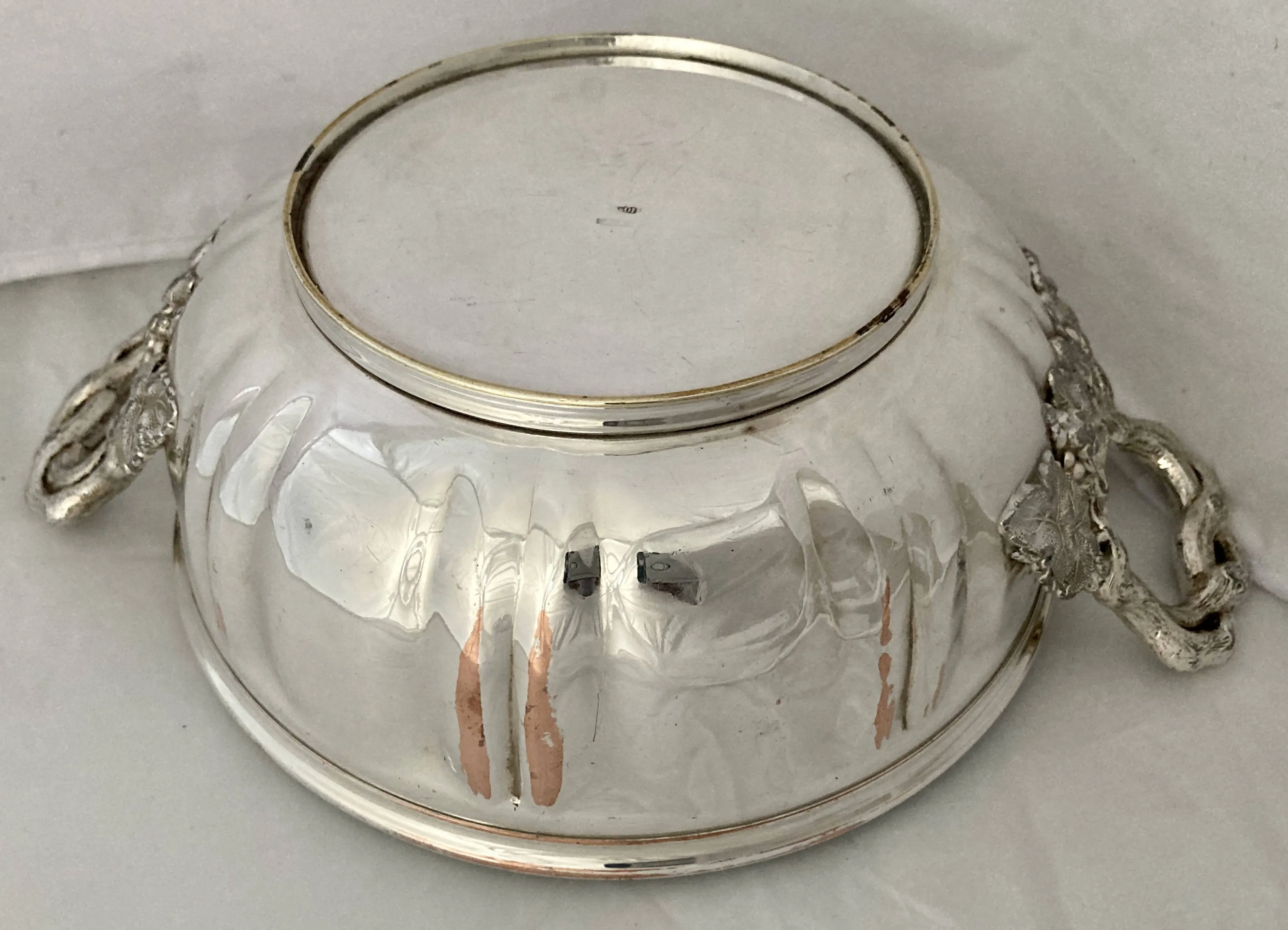 19th Century French Silver Plate on Copper Lidded Tureen.