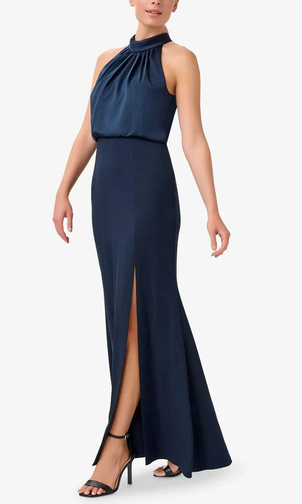 Adrianna Papell AP1E210064 P - Halter Blouson Evening Gown