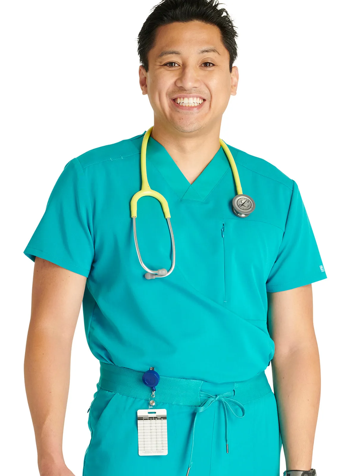 Atmos - Men's V-Neck Zip Pocket Scrub Top