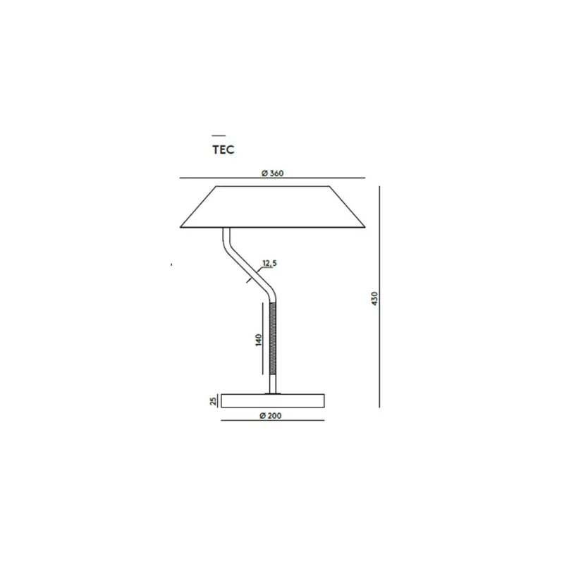 Balanced Black & Synthetic Rattan Table Lamp