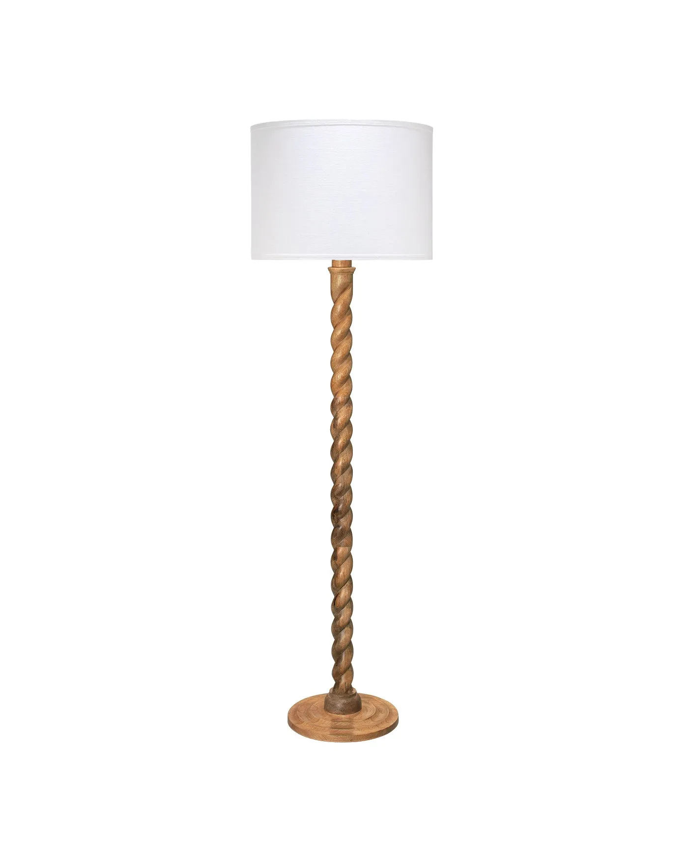 Barley Twist Floor Lamp Brown