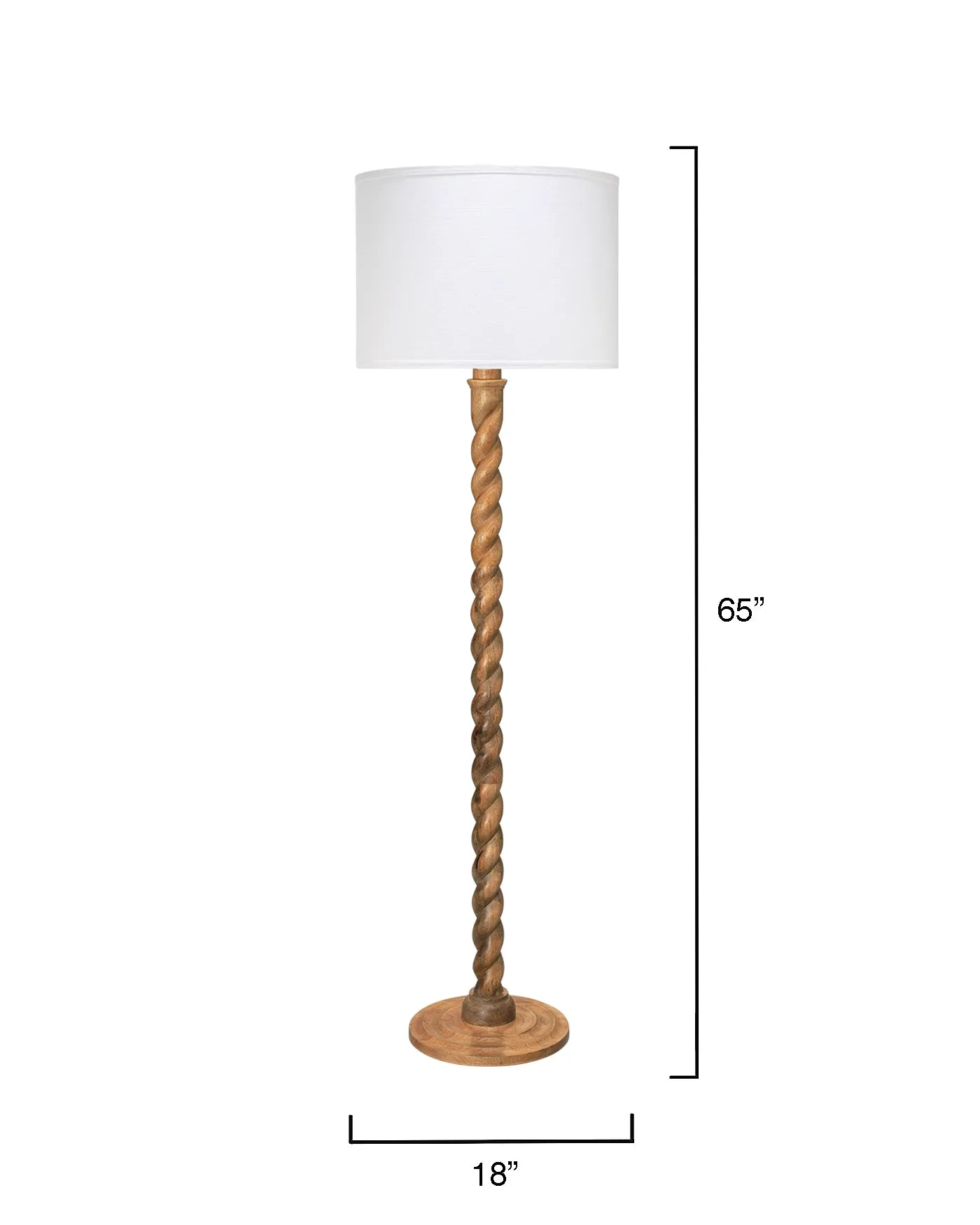 Barley Twist Floor Lamp Brown