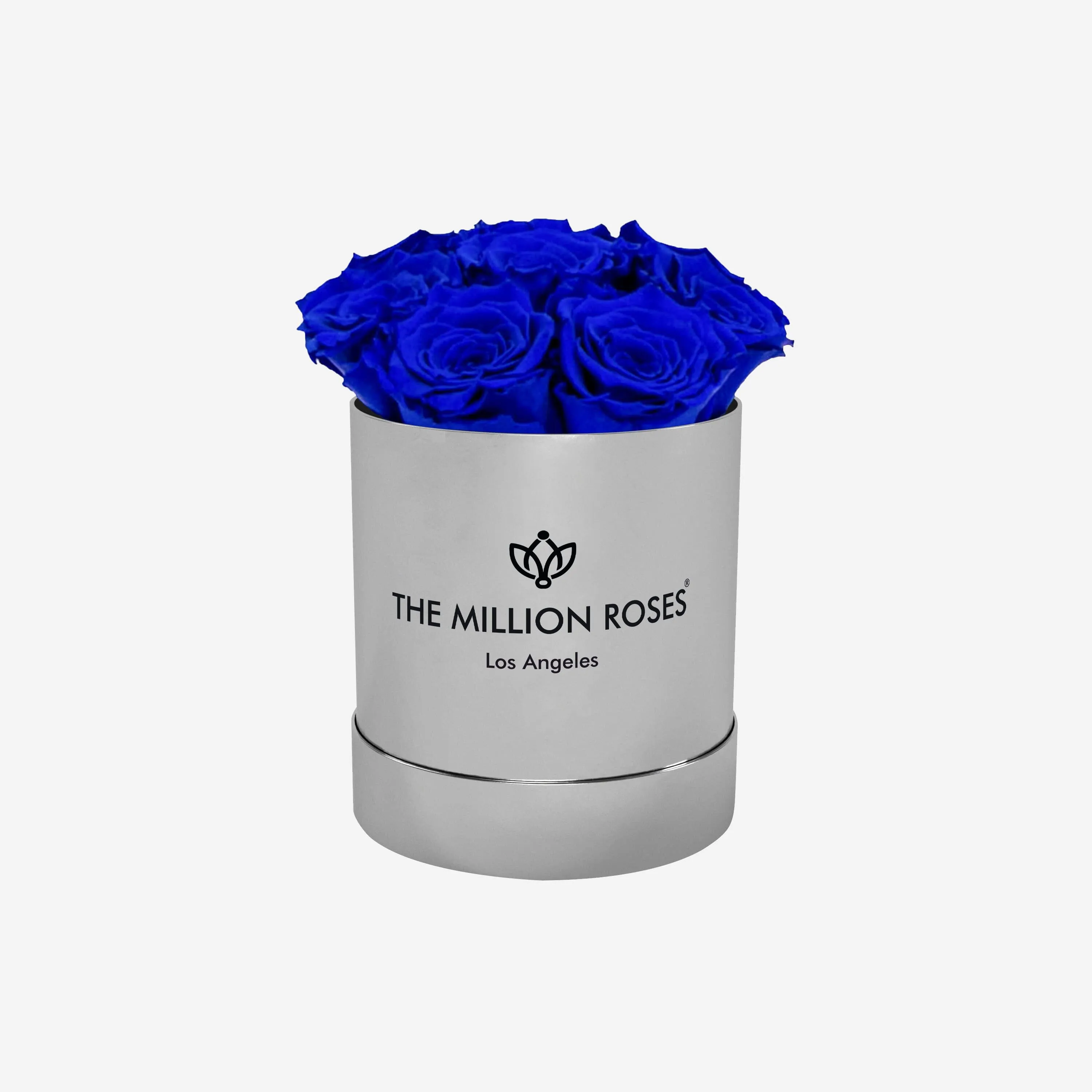 Basic Mirror Silver Box | Royal Blue Roses