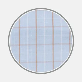 Beige Graph Check Cotton Fabric