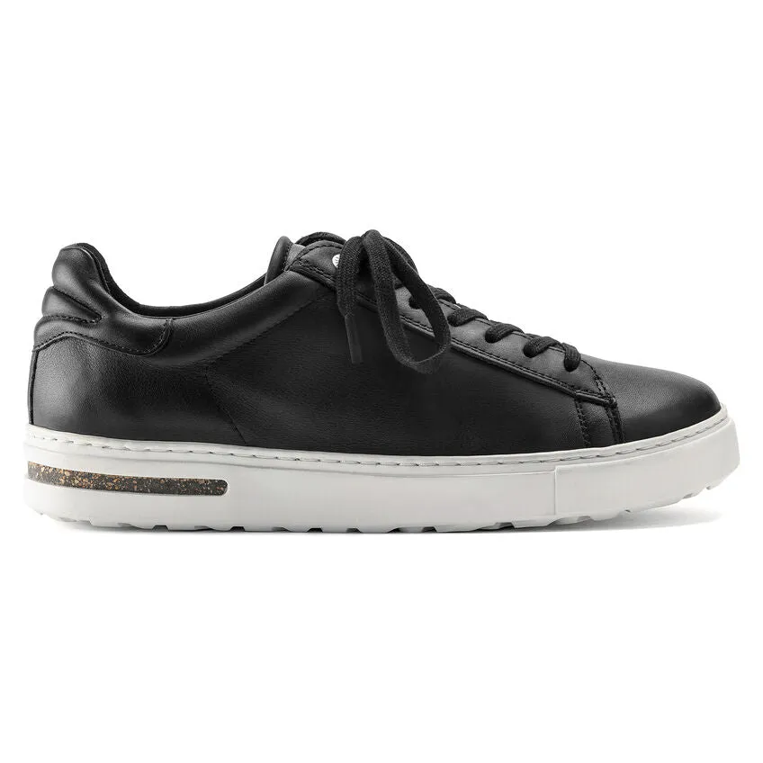 Bend Leather Panel Sneaker in Black