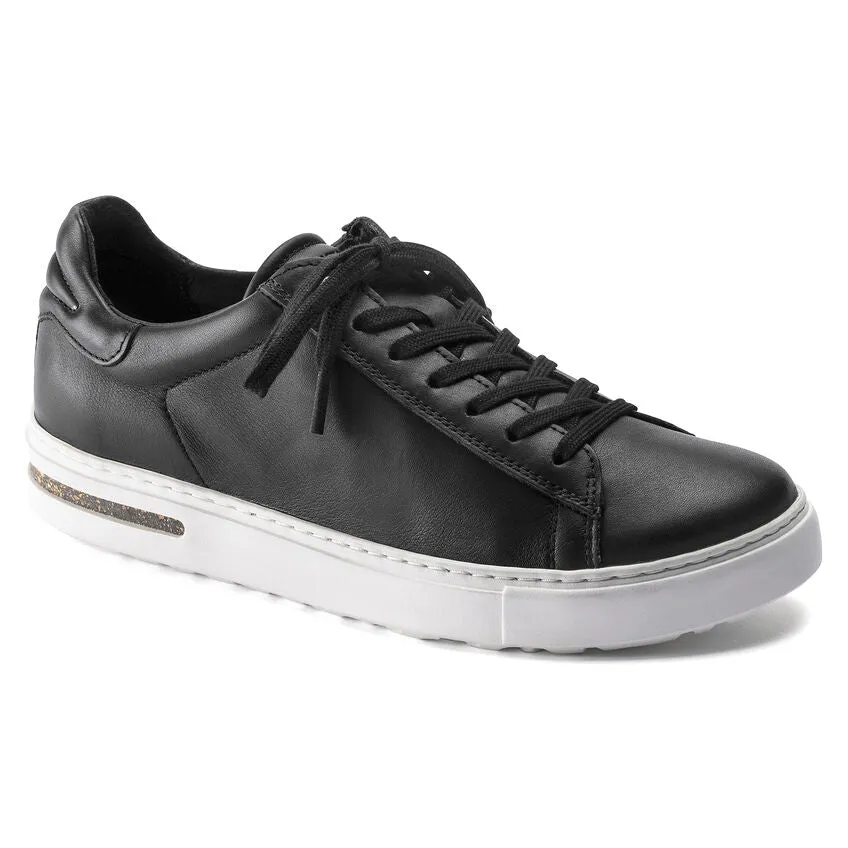 Bend Leather Panel Sneaker in Black