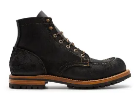 Black Oiled Rough Out Moc Toe