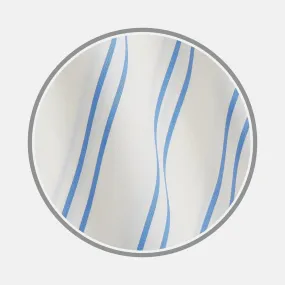 Blue and Off-White Stripe Cotton Fabric