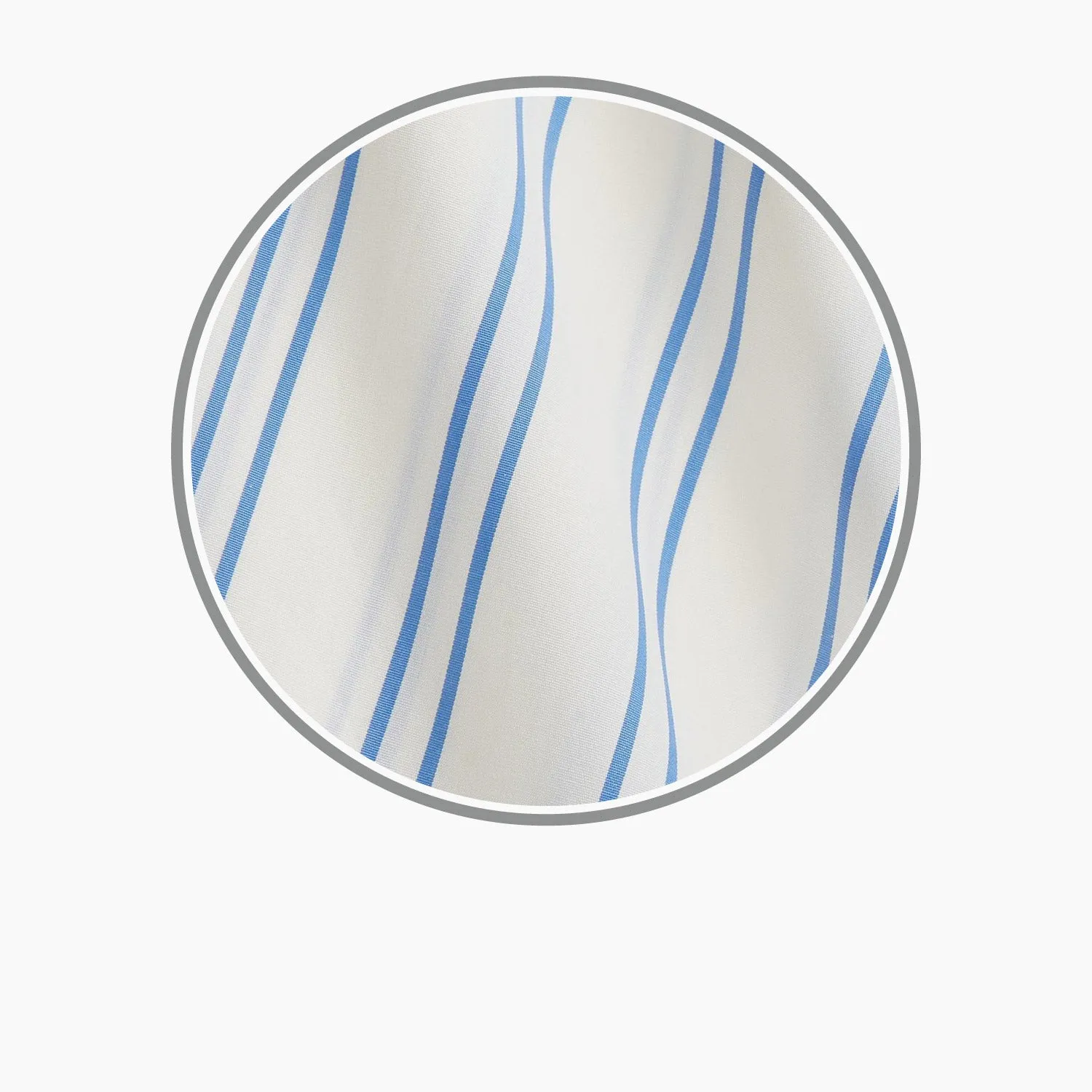 Blue and Off-White Stripe Cotton Fabric