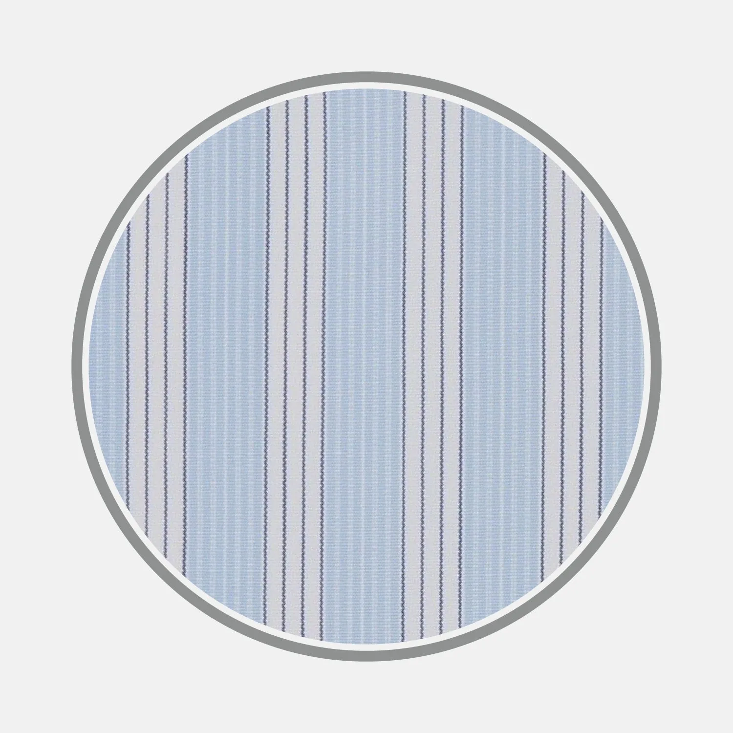 Blue and White Bold Stripe Cotton Fabric