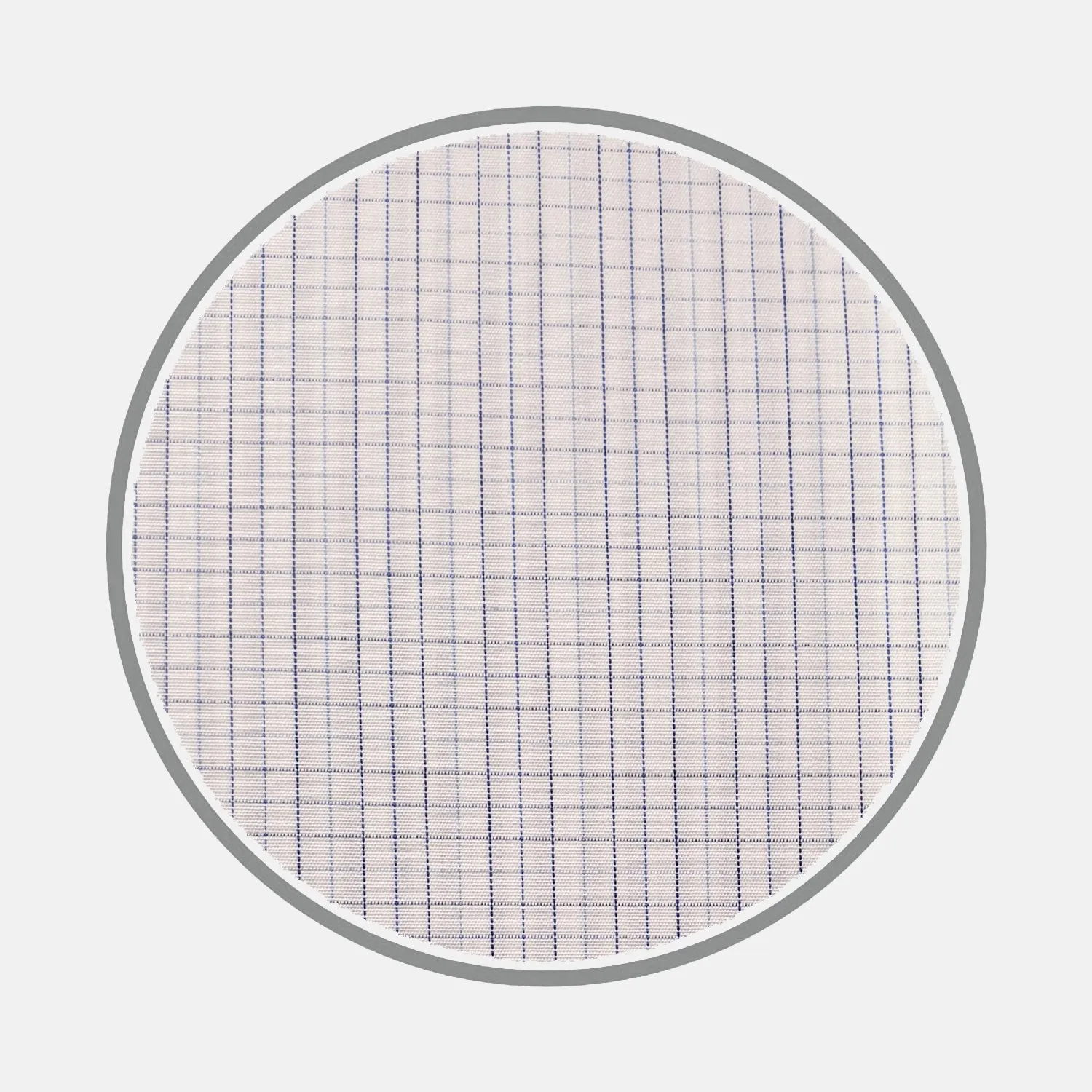 Blue Fine Check Silverline Cotton Fabric