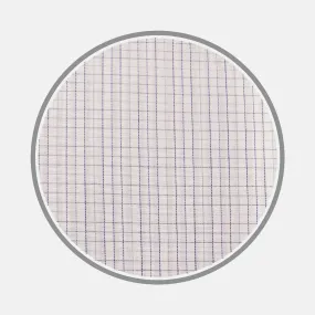 Blue Fine Check Silverline Cotton Fabric