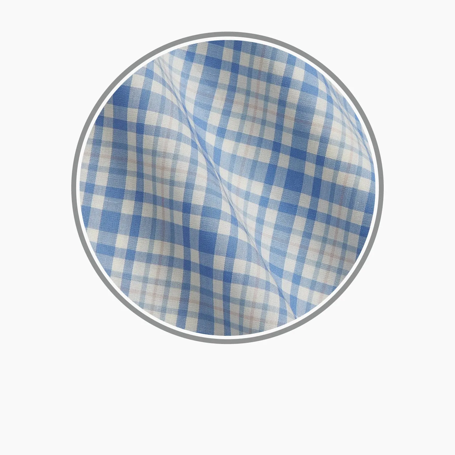 Blue Multi Check Cotton Fabric