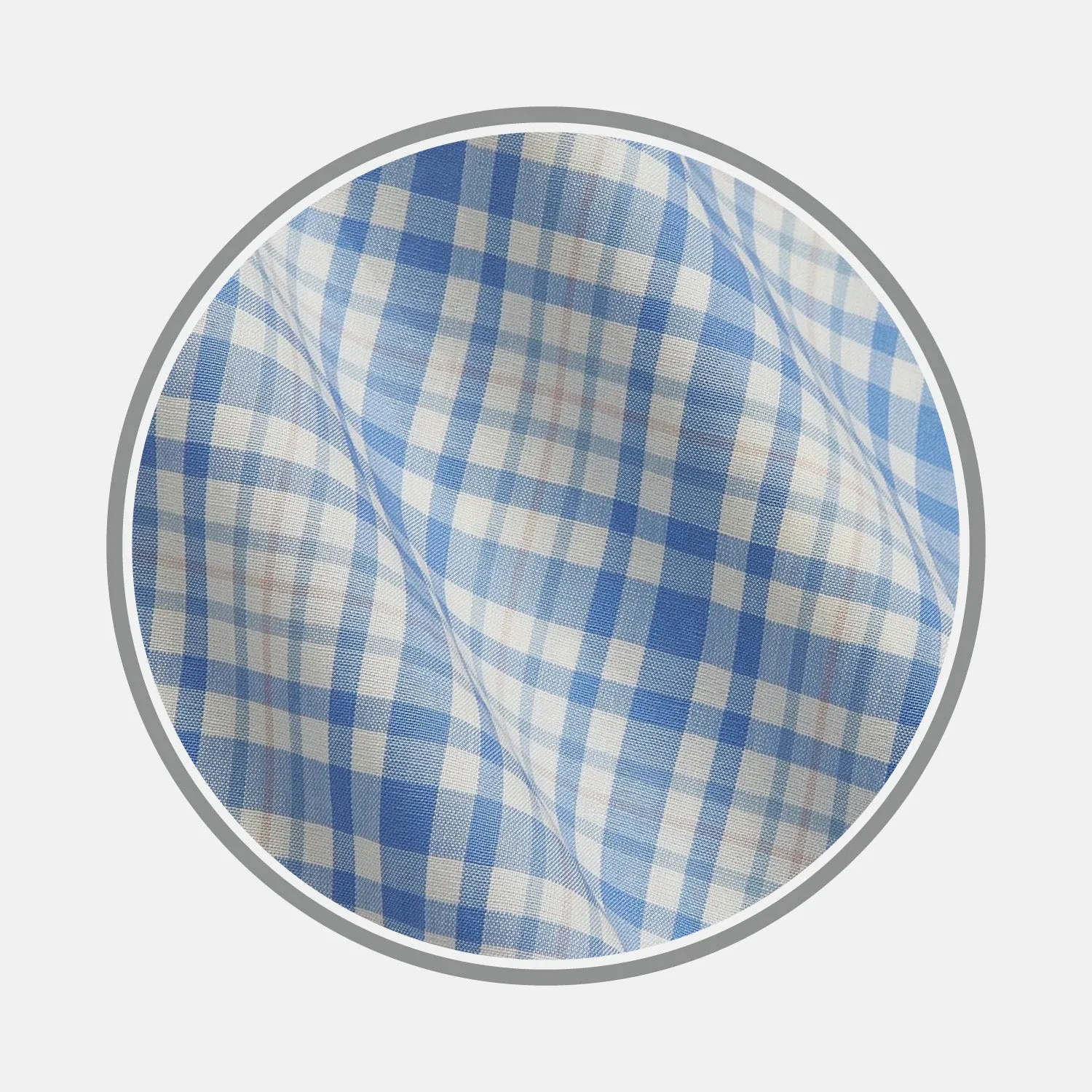 Blue Multi Check Cotton Fabric