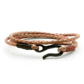 Braided Leather Triple Wrap