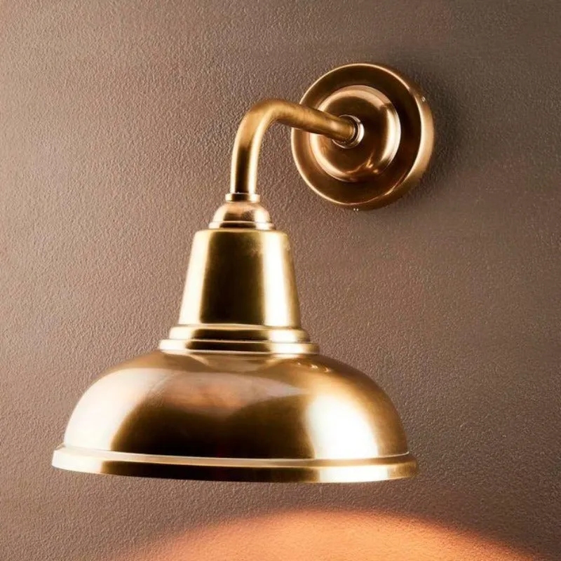 Brass Curved Bracket Wall Light