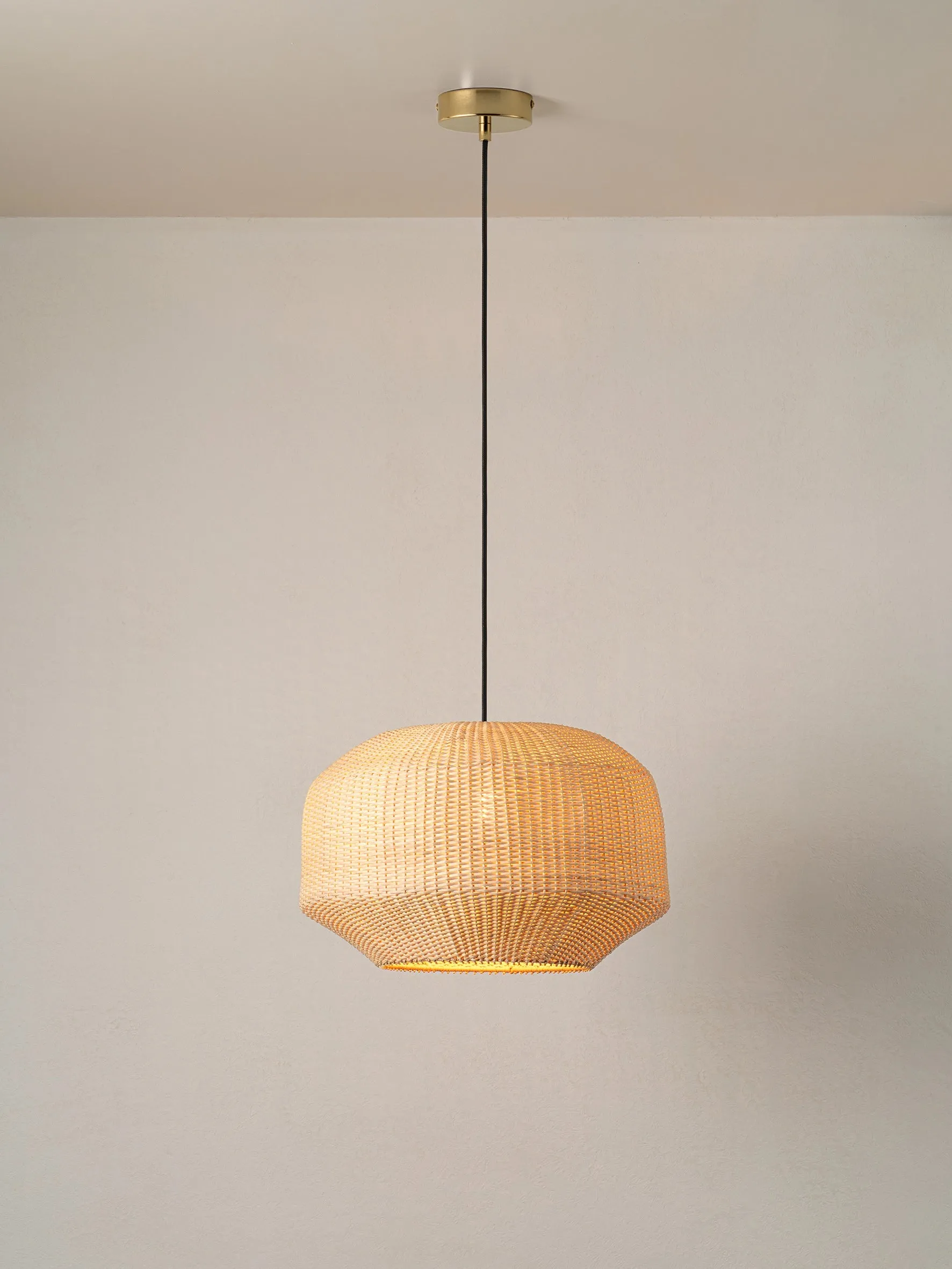 Budi - large handwoven rattan lampshade