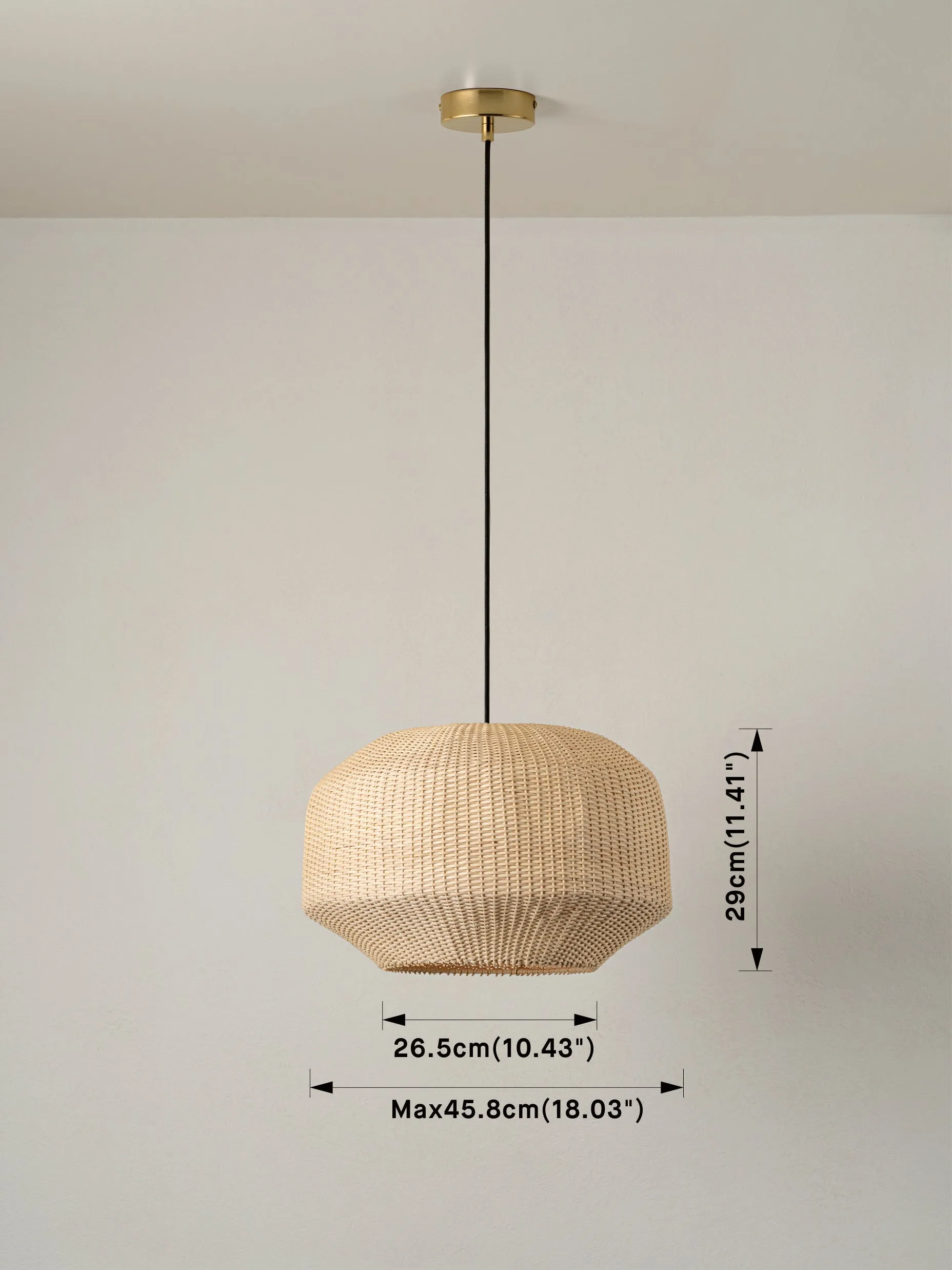 Budi - large handwoven rattan lampshade