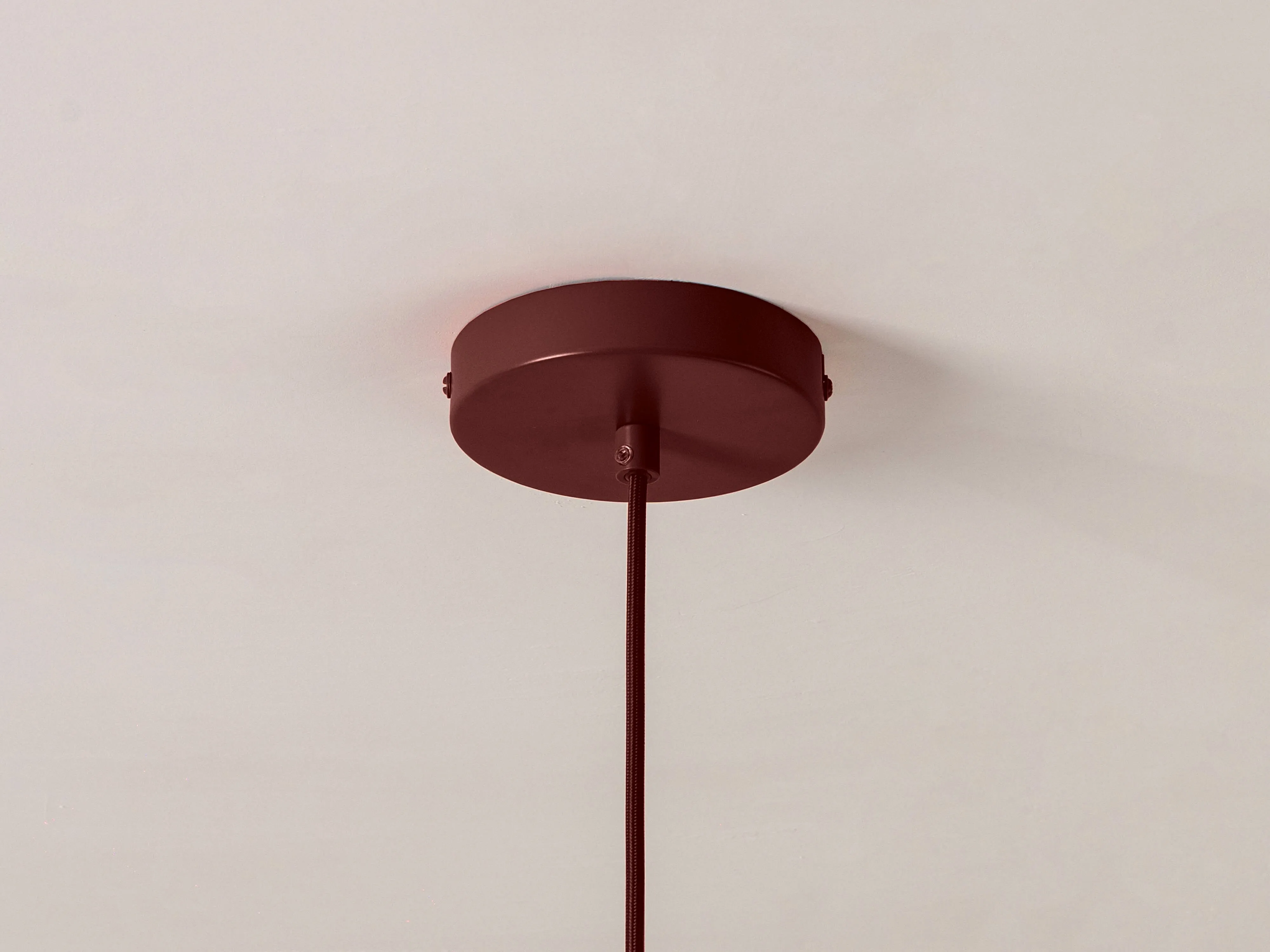 Burgundy large pleat ceiling pendant