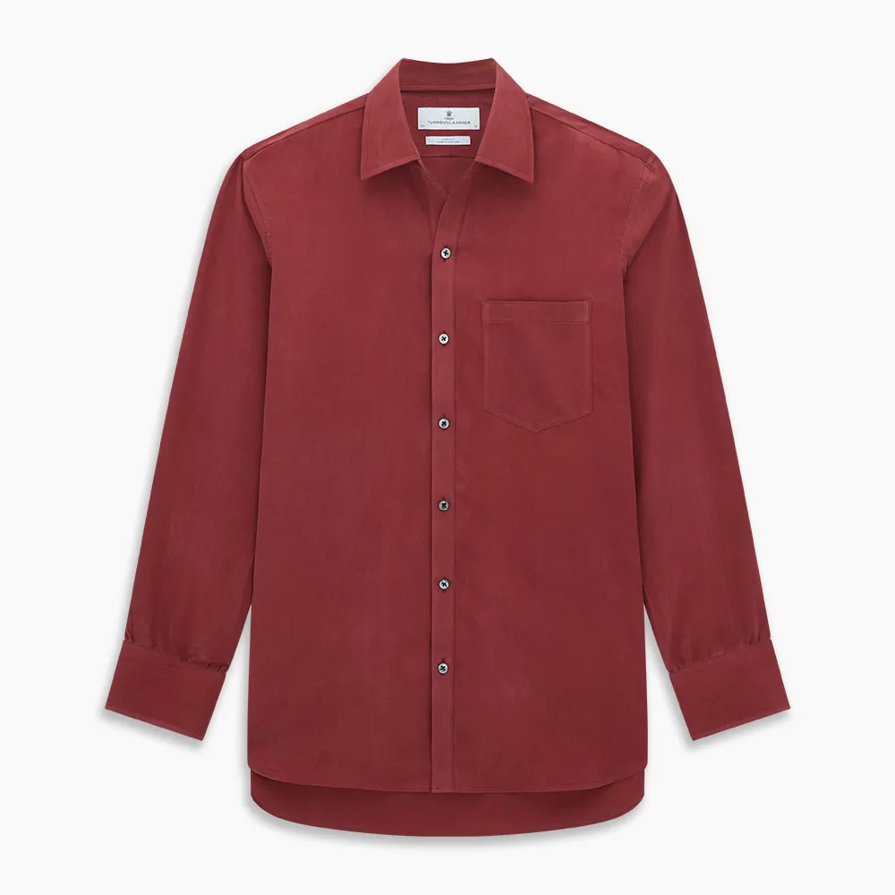 Burgundy Silk Chelsea Shirt