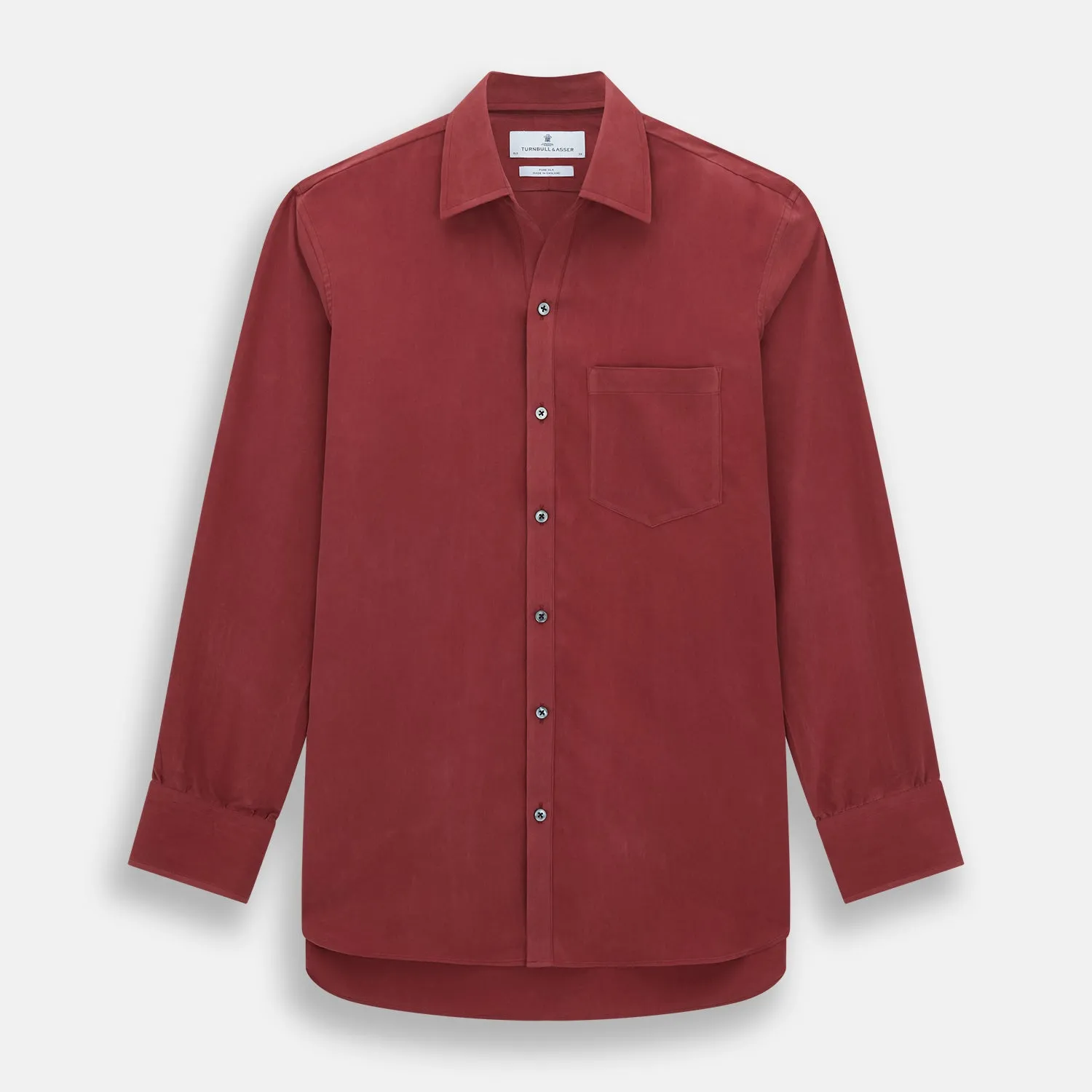 Burgundy Silk Chelsea Shirt