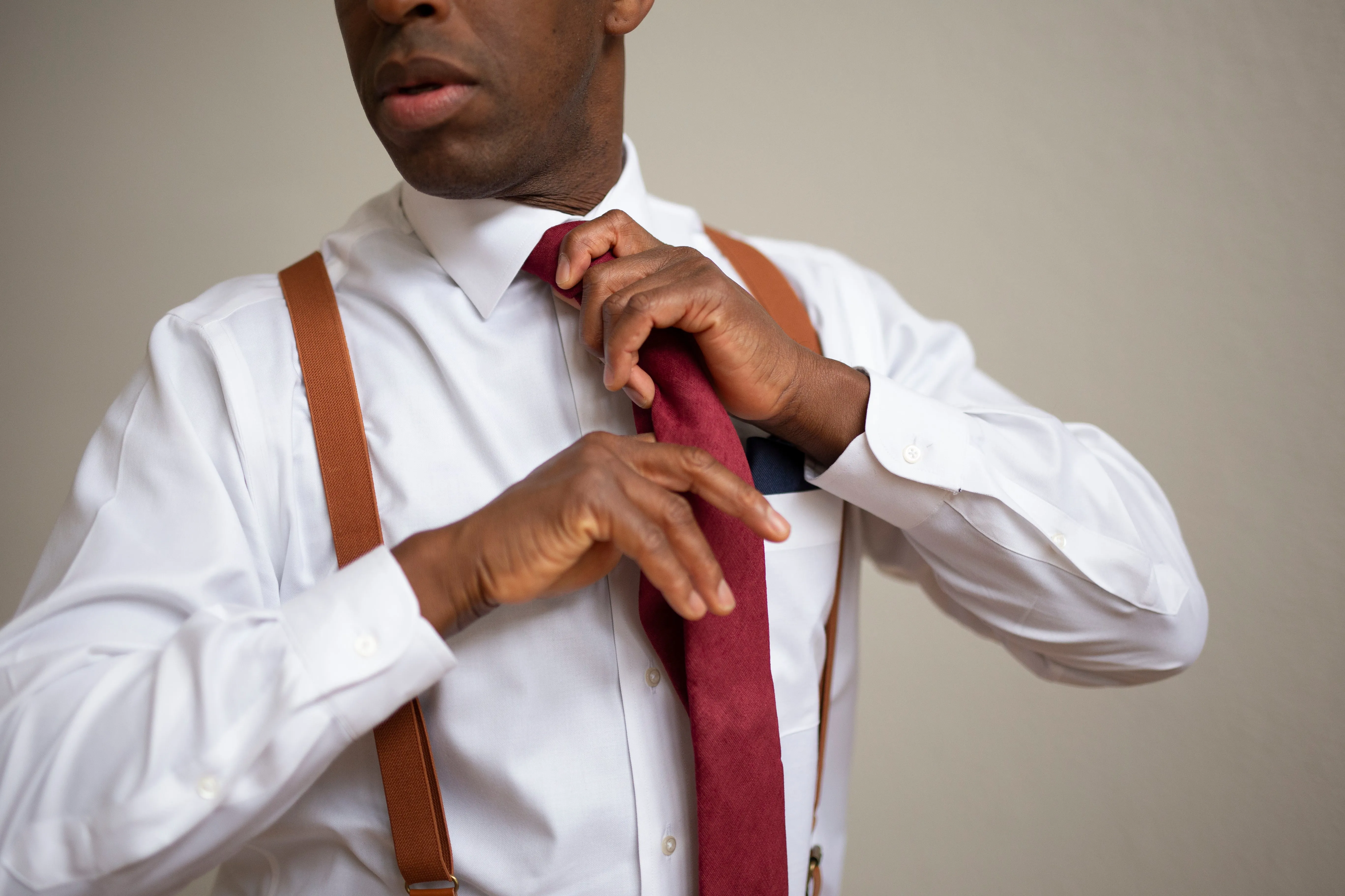 Burgundy Wine Skinny Silk Neck Tie