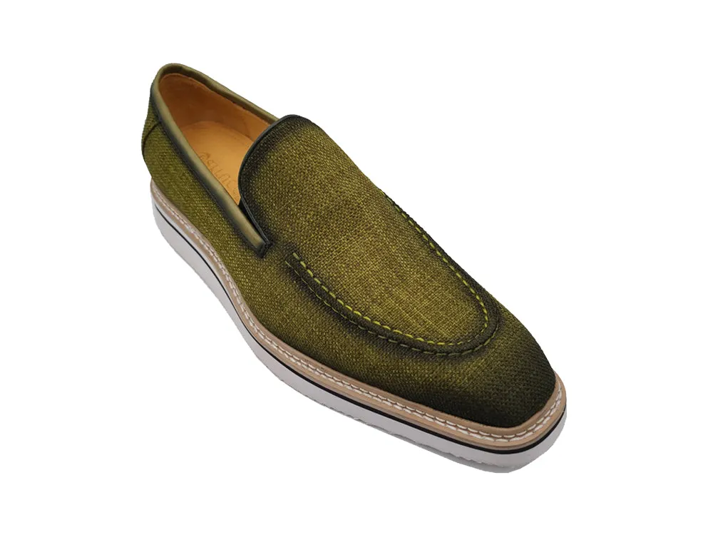 Burninshed Linen Loafer