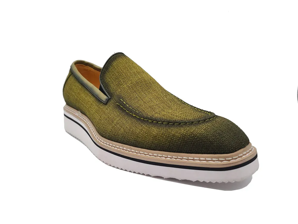 Burninshed Linen Loafer