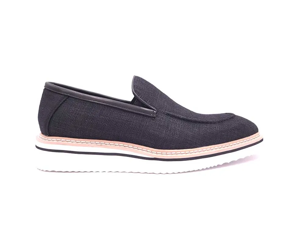 Burninshed Linen Loafer