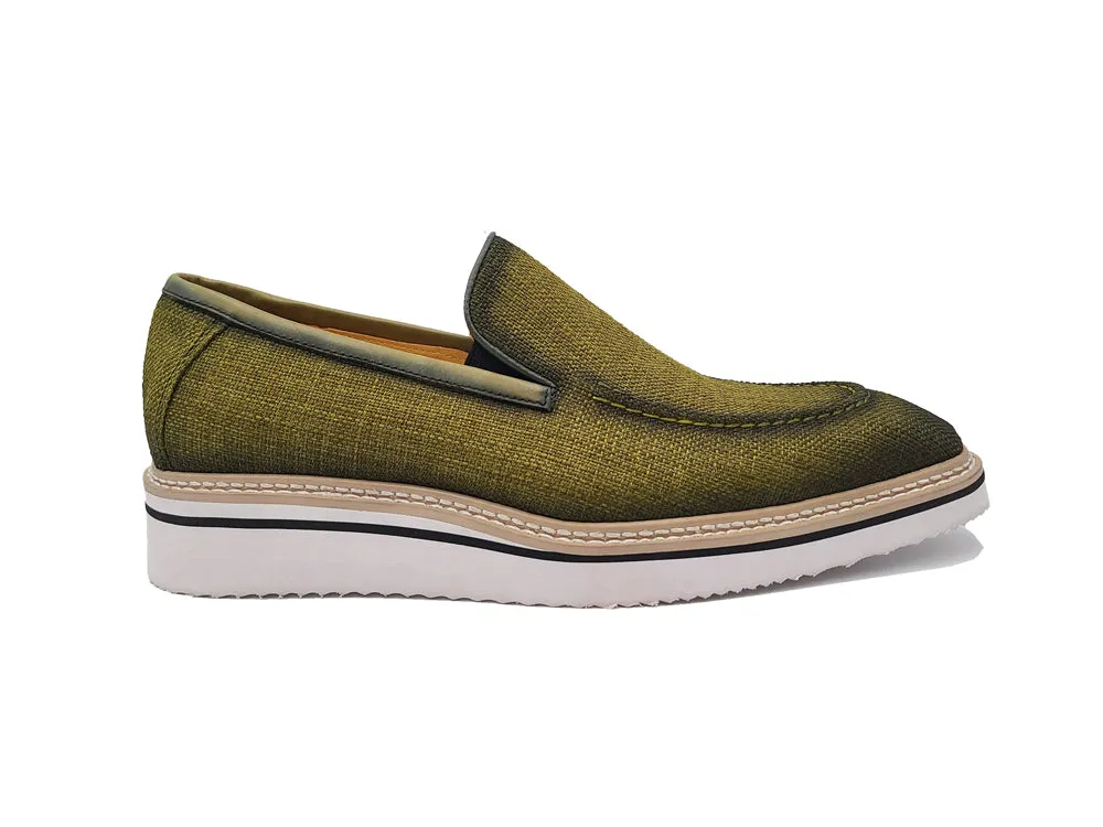 Burninshed Linen Loafer