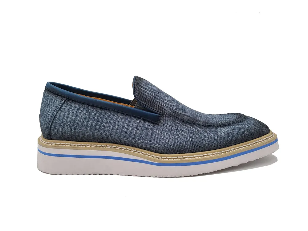 Burninshed Linen Loafer