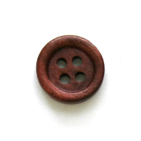 Button, wood, 13/15mm, three colours