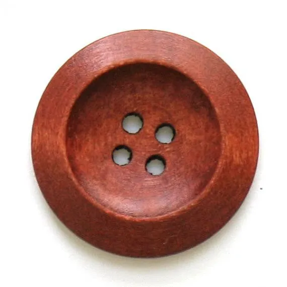 Button, wood, 30mm, various naturals