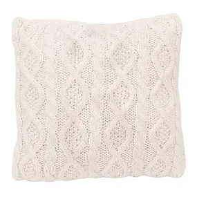 Cable Knit Pillow - Cream