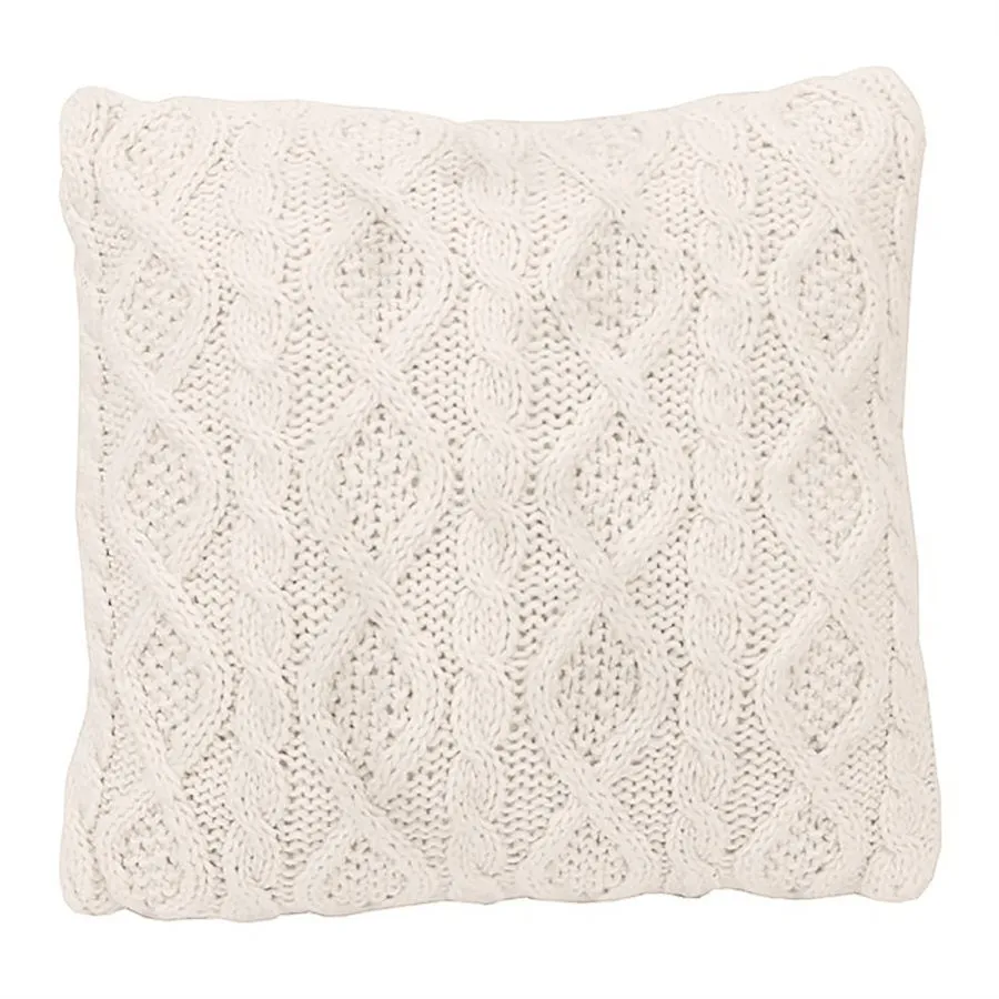 Cable Knit Pillow - Cream