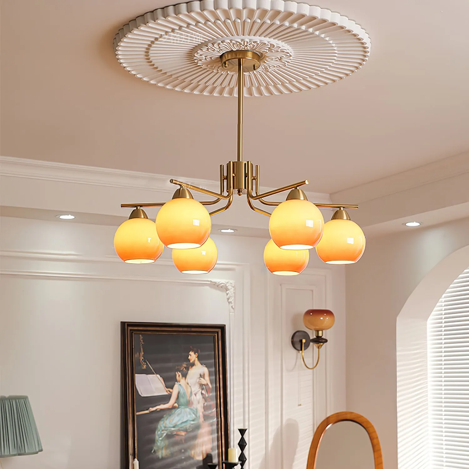 Caramel Sphere Chandelier