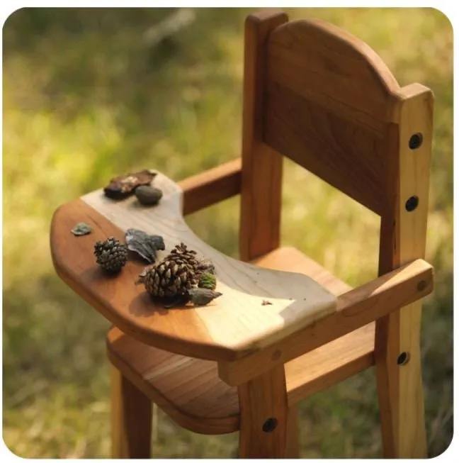 Cherry Wood Doll High Chair