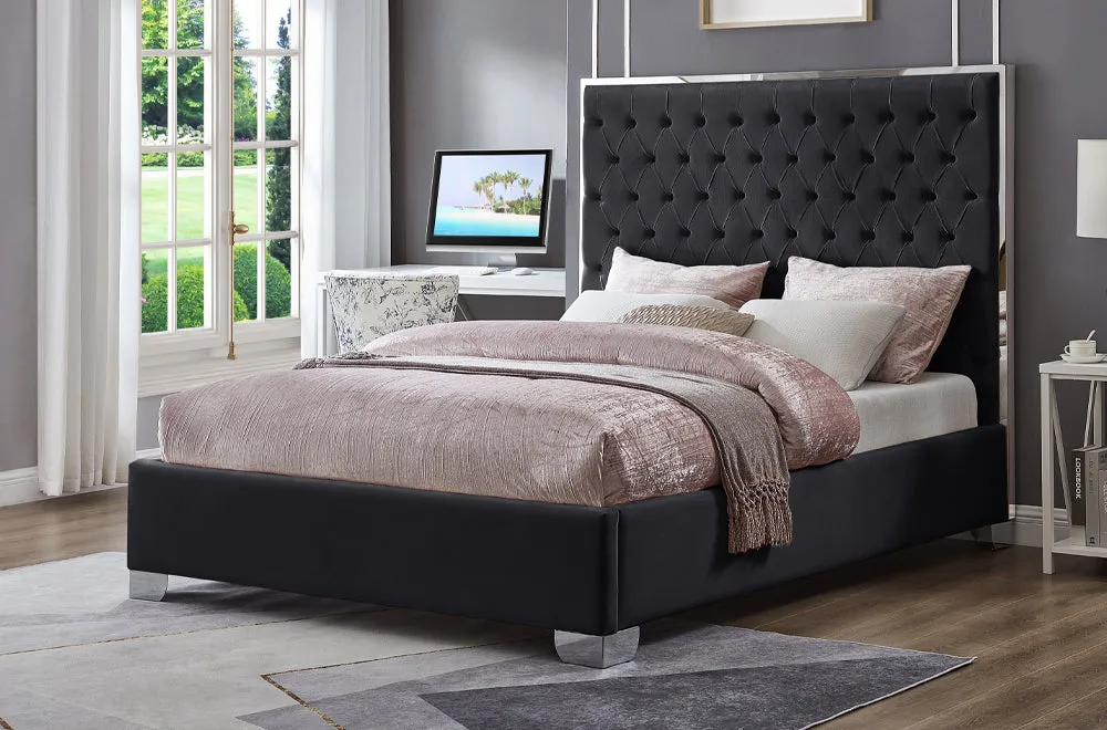 Chrome Trim Platform Bed - T2385