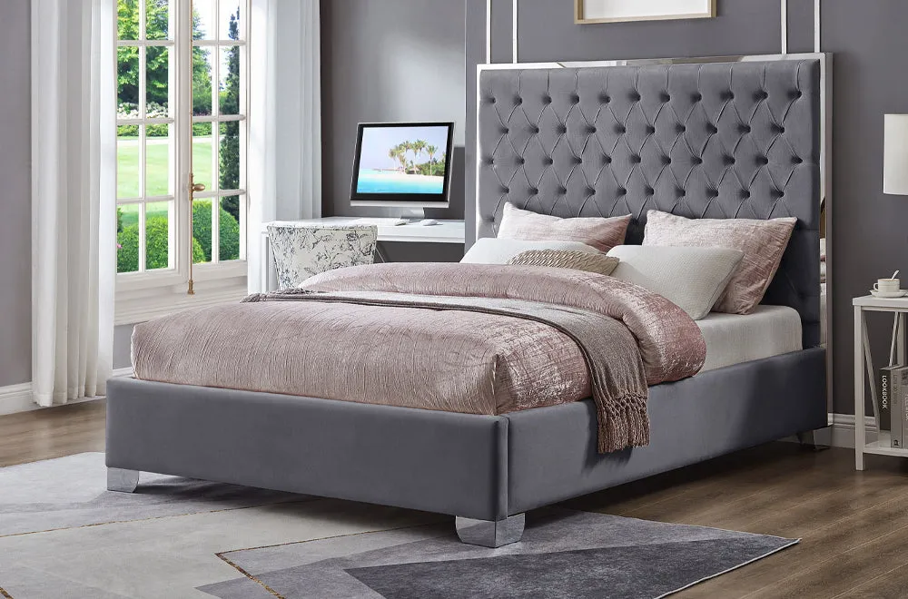 Chrome Trim Platform Bed - T2385