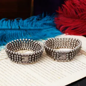 Circa 1880's Archaeological Style Silver Collarette/Bracelets