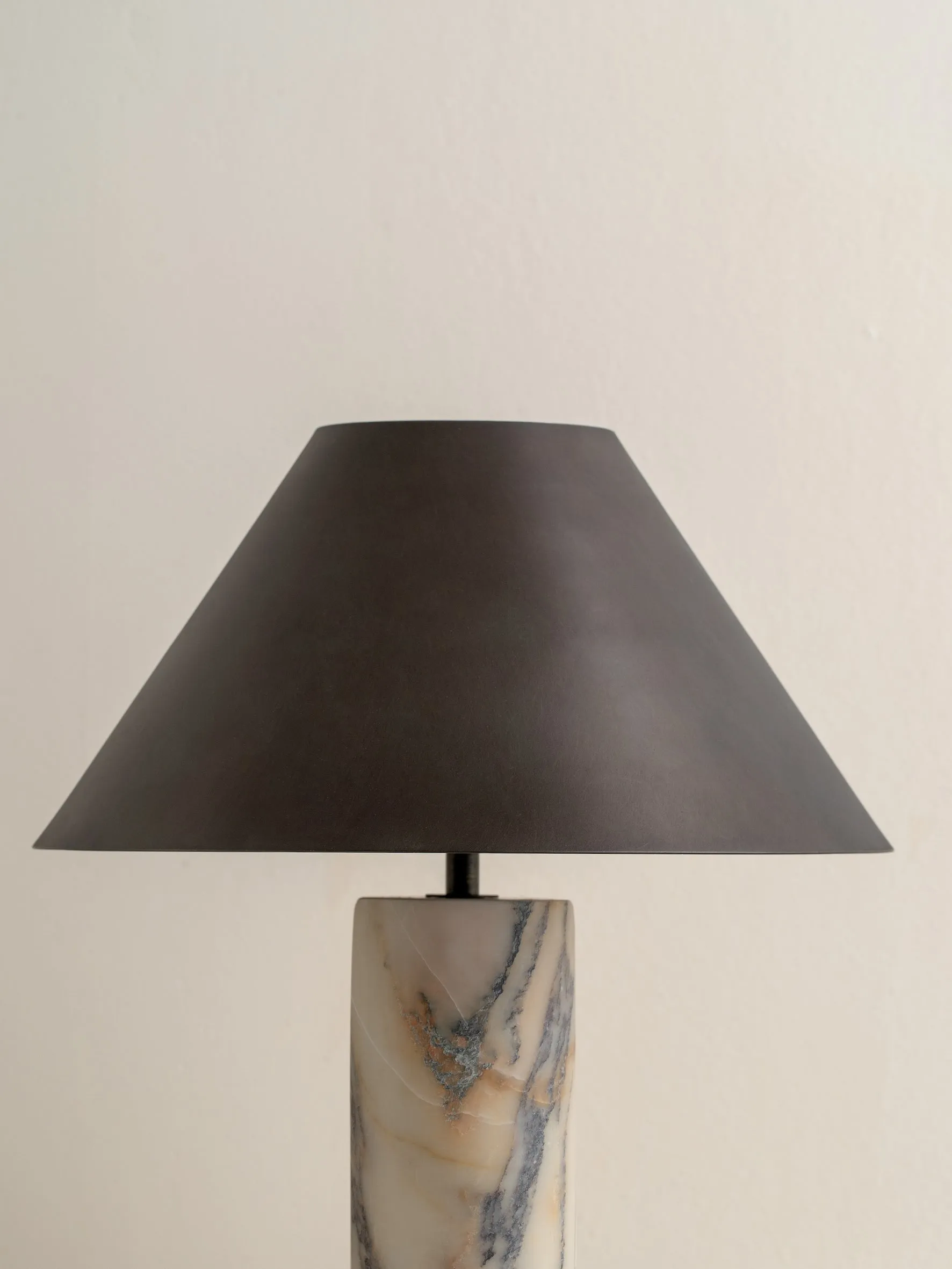 Cline - calacatta viola marble and bronze table lamp