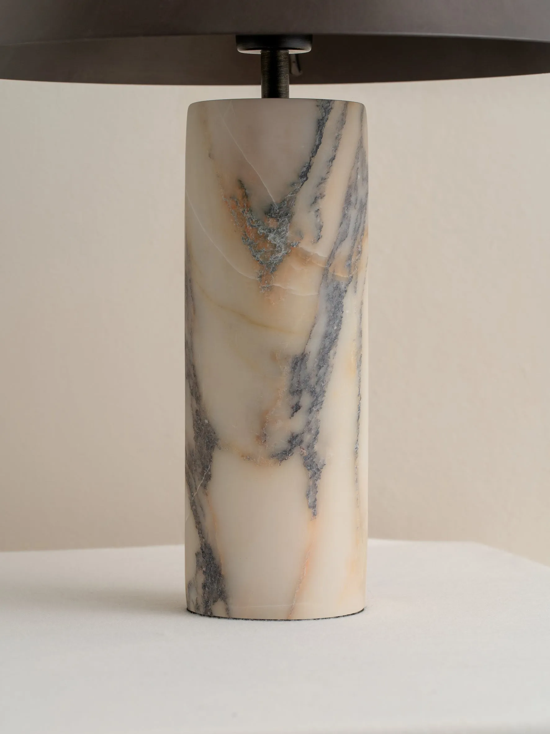 Cline - calacatta viola marble and bronze table lamp