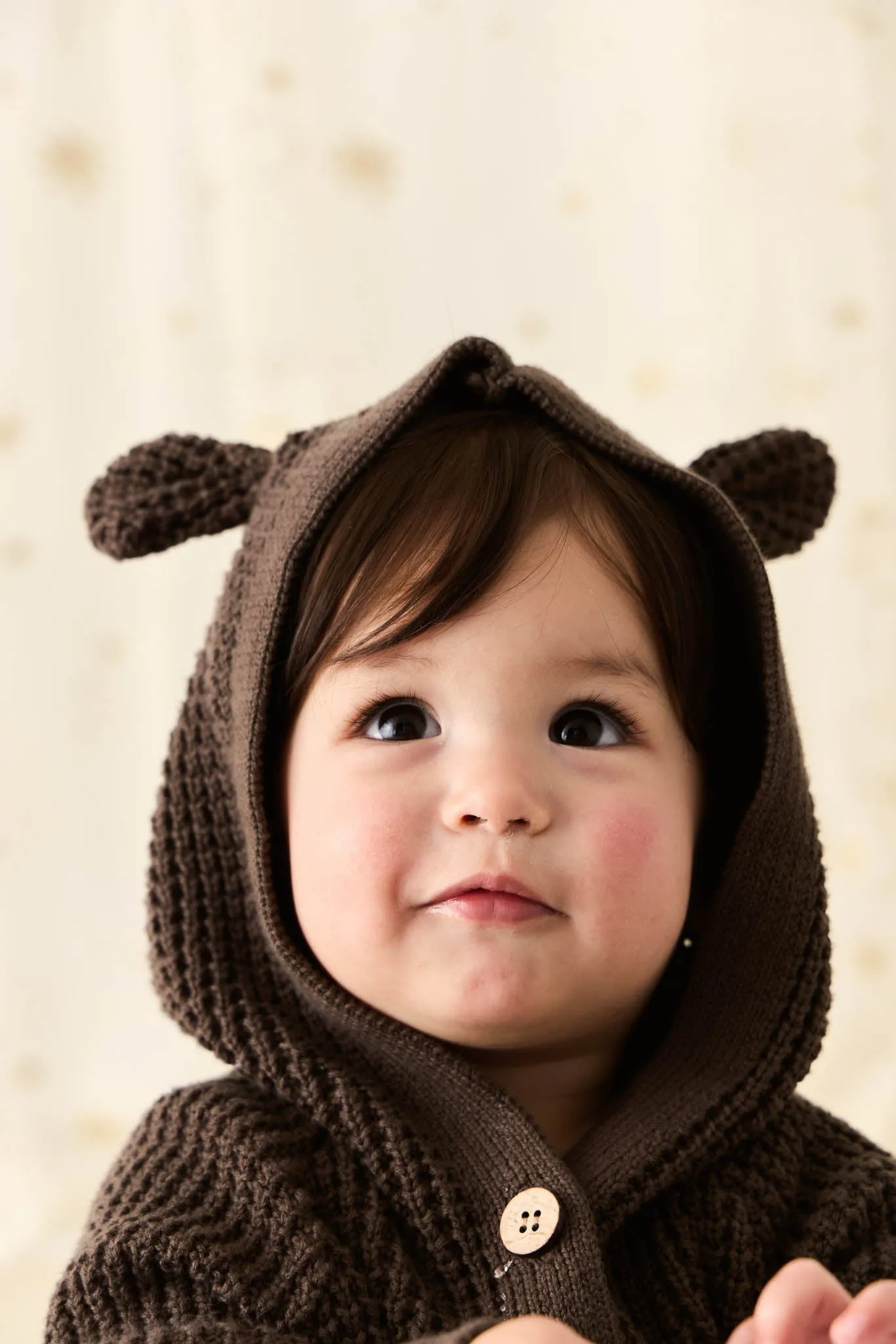 Connor Bear Cardigan - Dark Coffee