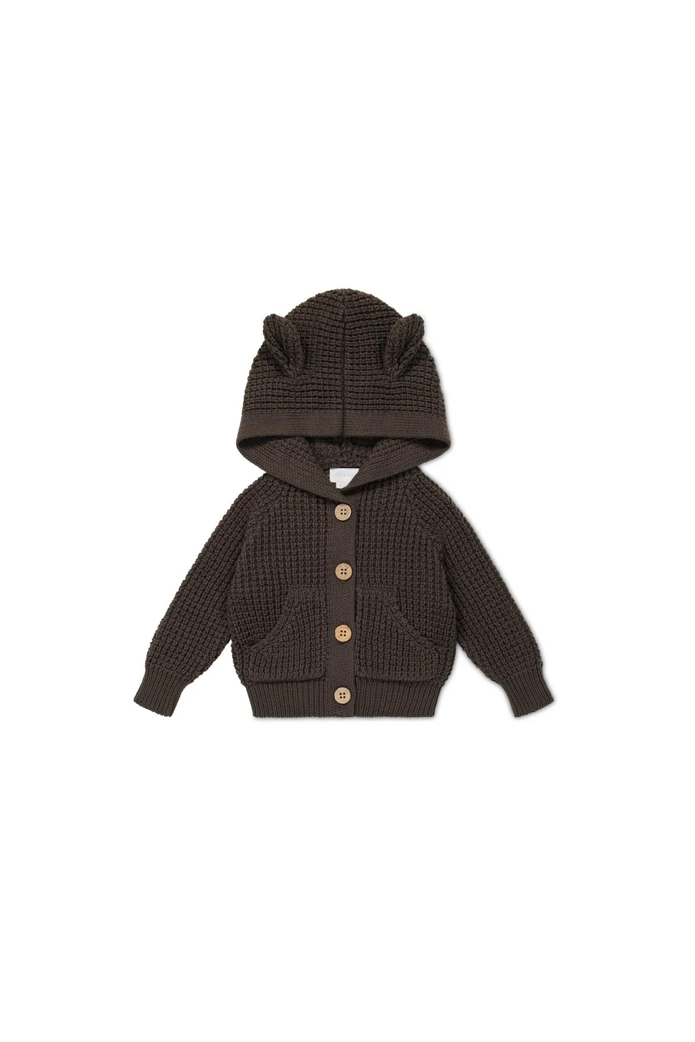 Connor Bear Cardigan - Dark Coffee