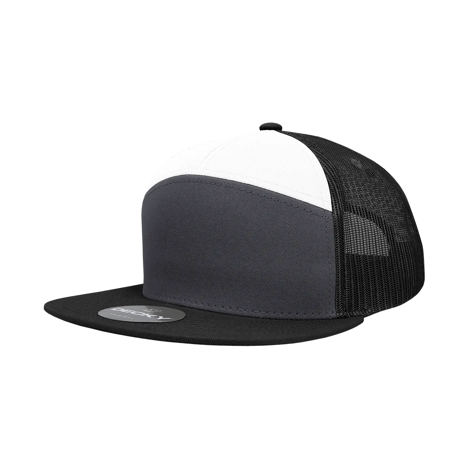 Decky 1133 7 Panel High Profile Structured Cotton Blend Trucker Hat - CASE Pricing