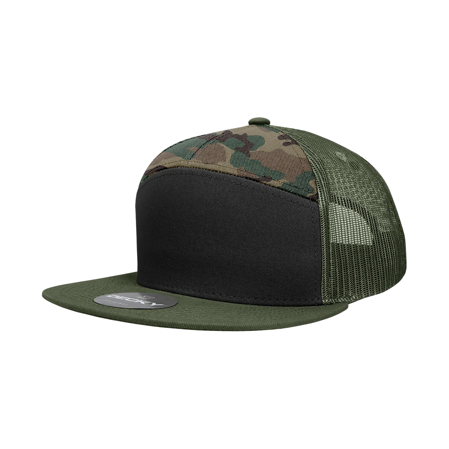 Decky 1133 7 Panel High Profile Structured Cotton Blend Trucker Hat - CASE Pricing