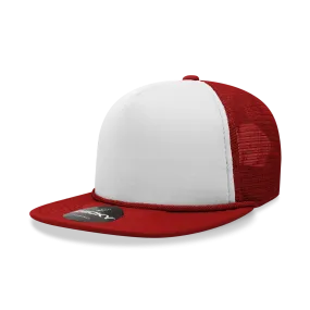 Decky 224 Blank 2-Tone Flat Bill Foam Trucker Hat