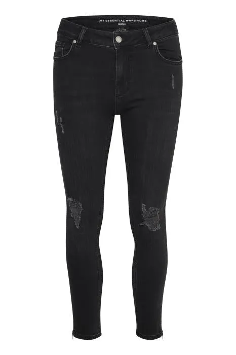 Denim Hunter Black Torn Jean